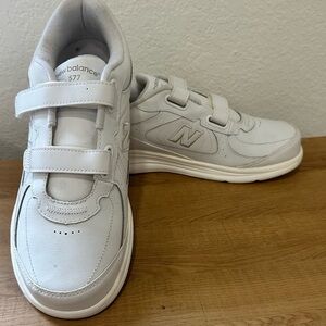 New Balance 577 MW577VW White Walking Shoes Hook & Loop Strap Men’s 10.5 D